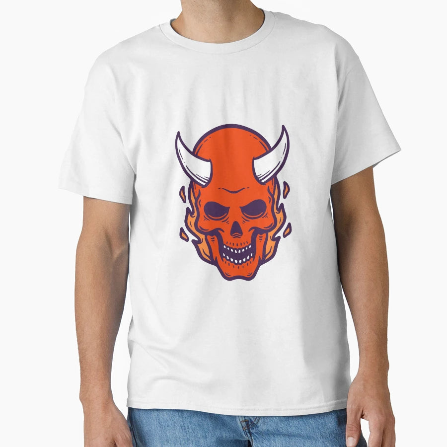 Angry Devil Skull T-Shirt - Fun Novelty Design Men Women - T-Shirt, Sweatshirt, Hoodie