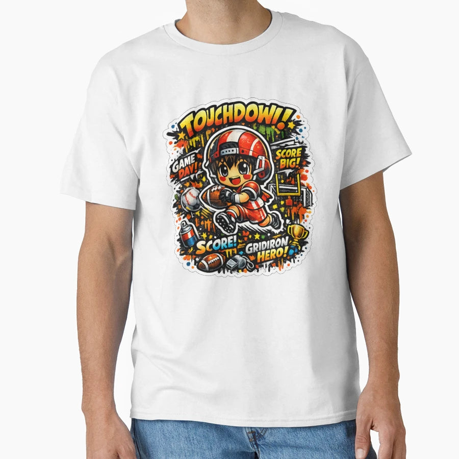 Touchdown Dreamer Kawaii Graffiti T-Shirt - Streetwear Style for Adults - T-Shirt, Sweatshirt, Hoodie
