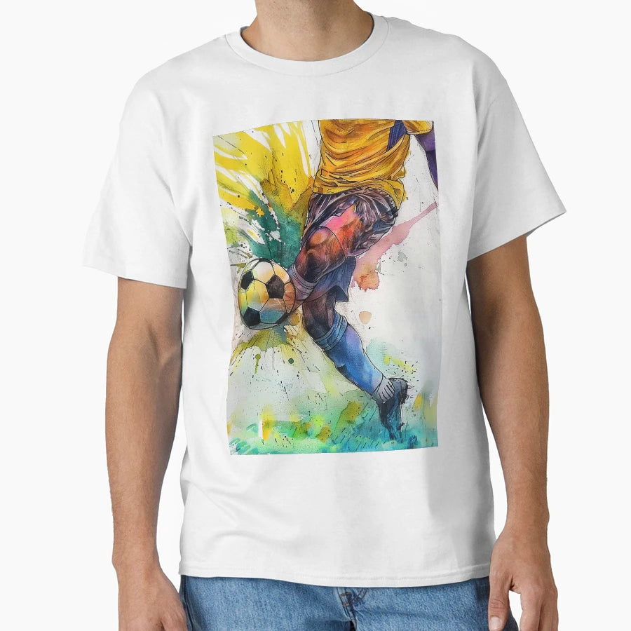 Football Watercolor Sport Art Football T-Shirt - Aesthetic Graphic Unisex - T-Shirt, Sweatshirt, Hoodie