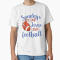 Sundays Are Jesus And Football Funny T-Shirt - Custom Art Print Men Women - T-Shirt, Sweatshirt, Hoodie