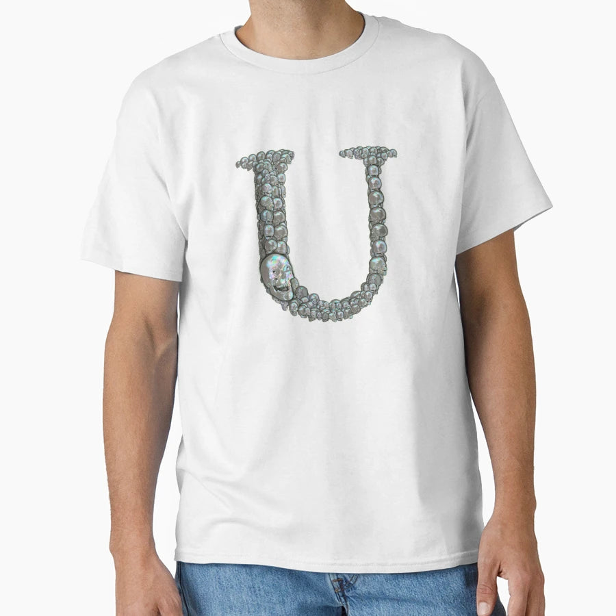 Skull Alphabet U T-Shirt - Trendy Graphic Men Women - T-Shirt, Sweatshirt, Hoodie