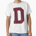Alphabet Maroon D Sports Letter D T-Shirt - Trendy Graphic Men Women - T-Shirt, Sweatshirt, Hoodie