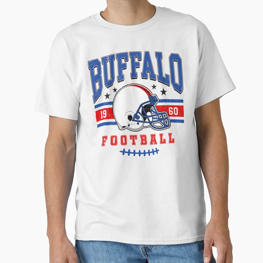 Buffalo Bills 1960 Football T-Shirt - Custom Art Print for Adults - T-Shirt, Sweatshirt, Hoodie