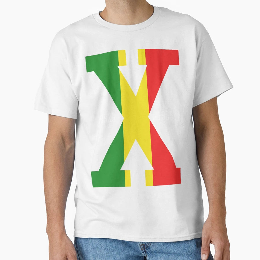 Red Green And Yellow Malcolm X 1925 T-Shirt - Custom Art Print Men Women - T-Shirt, Sweatshirt, Hoodie