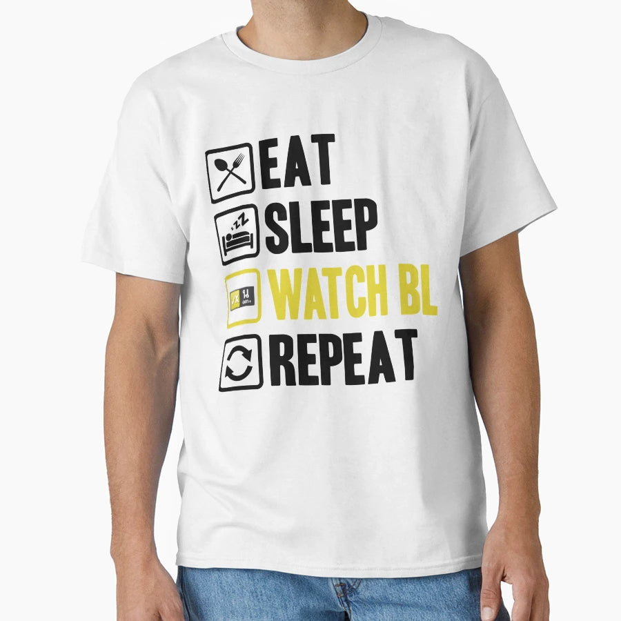 Eat Sleep Watch Bl Repeat 2 T-Shirt - Trendy Graphic for Adults - T-Shirt, Sweatshirt, Hoodie