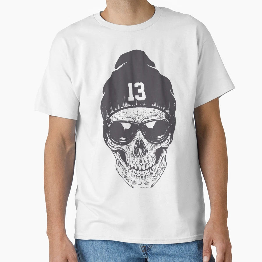 Skull No 13 T-Shirt - Trendy Graphic for Adults - T-Shirt, Sweatshirt, Hoodie