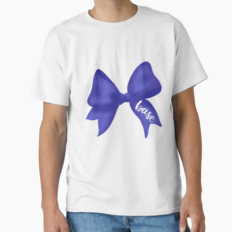 Purple Base Bow T-Shirt - Trendy Graphic for Adults - T-Shirt, Sweatshirt, Hoodie