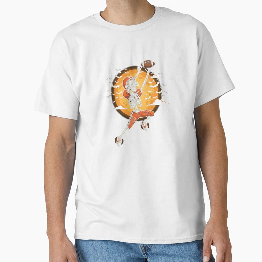 American Football Skeleton Halloween T-Shirt - Unique Graphic for Adults - T-Shirt, Sweatshirt, Hoodie