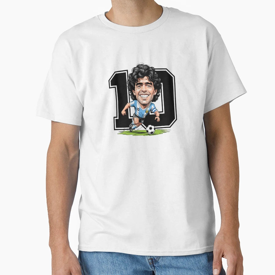 D10S Funny Caricature Diego God Football T-Shirt - Graphic Print Men Women - T-Shirt, Sweatshirt, Hoodie