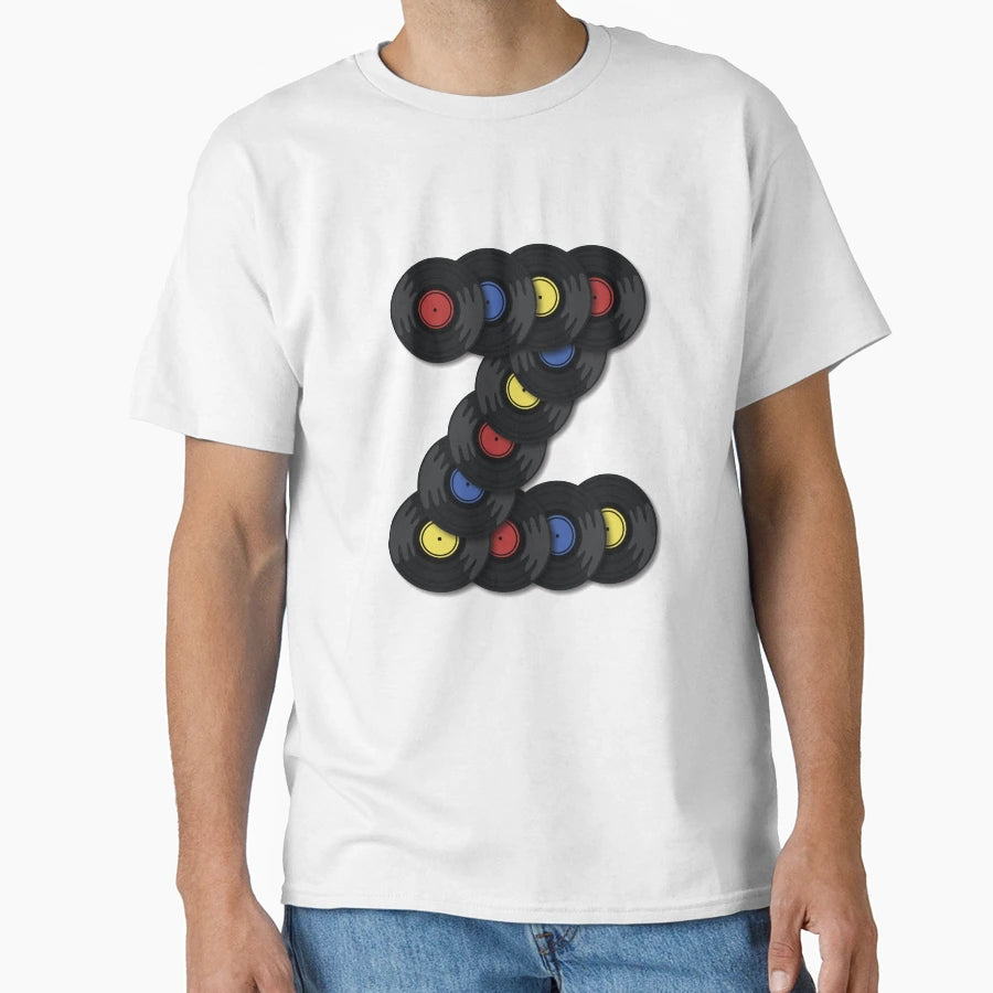 Vinyl Letter Z T-Shirt - Aesthetic Graphic Men Women - T-Shirt, Sweatshirt, Hoodie