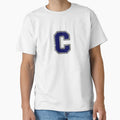 Silver And Navy Varsity Letter C T-Shirt - Custom Art Print Unisex - T-Shirt, Sweatshirt, Hoodie