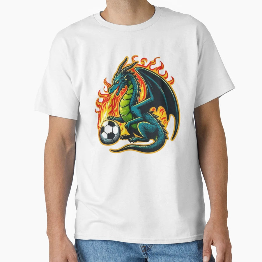 Dragon Soccer Ball T-Shirt - Streetwear Style for Adults - T-Shirt, Sweatshirt, Hoodie