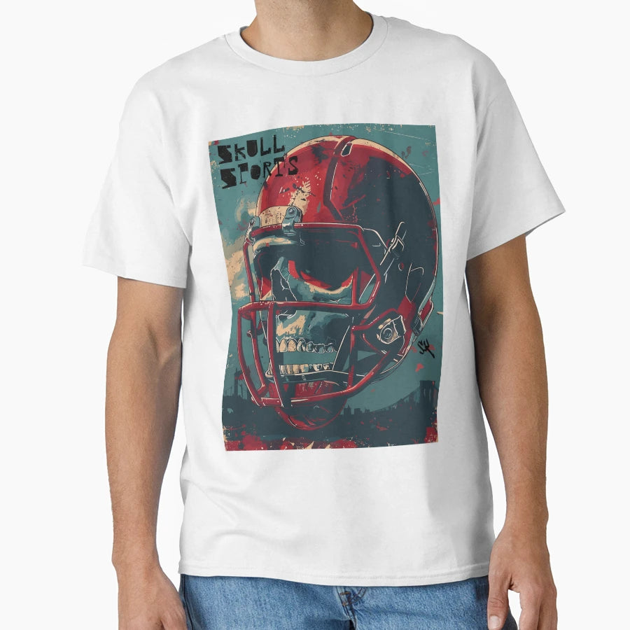 American Football Skull Skull Skull T-Shirt - Streetwear Style Men Women - T-Shirt, Sweatshirt, Hoodie