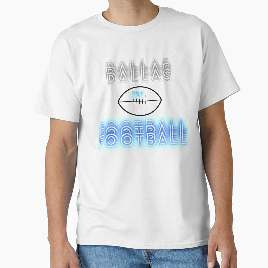 Dallas Football Throwback 80S T-Shirt - Fun Novelty Design Men Women - T-Shirt, Sweatshirt, Hoodie