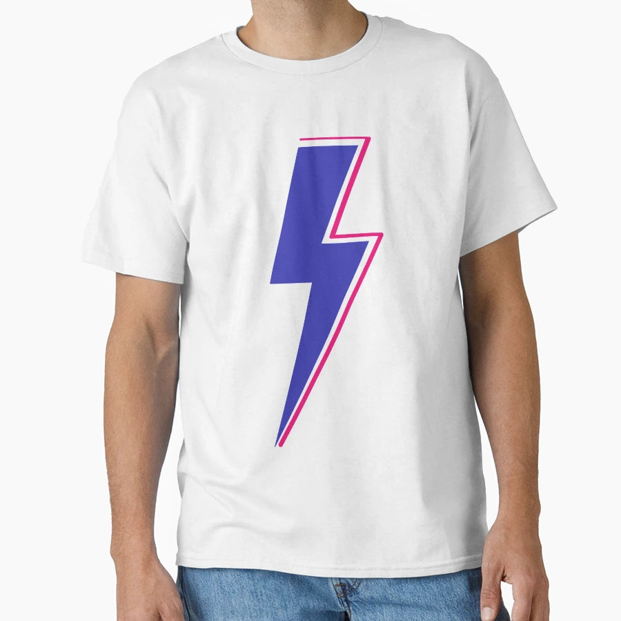 Blue Lighting Bolt T-Shirt - Novelty Apparel Men Women - T-Shirt, Sweatshirt, Hoodie