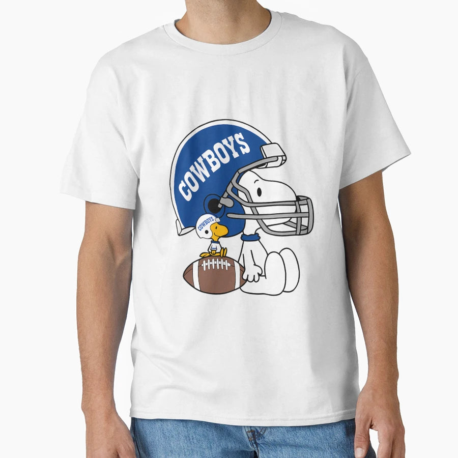 Snoopy And Woodstock Dallas Cowboys T-Shirt - Novelty Apparel Unisex - T-Shirt, Sweatshirt, Hoodie