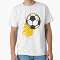 Flaming Soccer Ball T-Shirt - Unique Graphic Men Women - T-Shirt, Sweatshirt, Hoodie