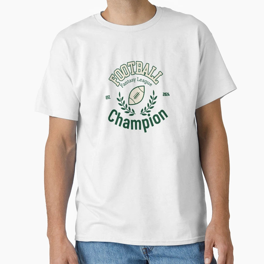 Fantasy Football League Champion Logo T-Shirt - Novelty Apparel for Adults - T-Shirt, Sweatshirt, Hoodie