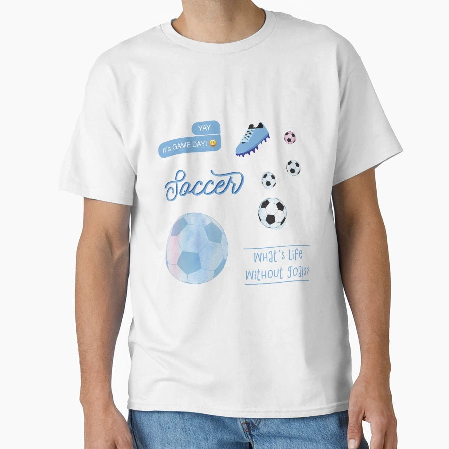 Light Blue Watercolor Soccer Pack T-Shirt - Unique Graphic for Adults - T-Shirt, Sweatshirt, Hoodie