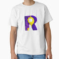Letter R Monogram Typography T-Shirt - Casual Everyday Wear Men Women - T-Shirt, Sweatshirt, Hoodie