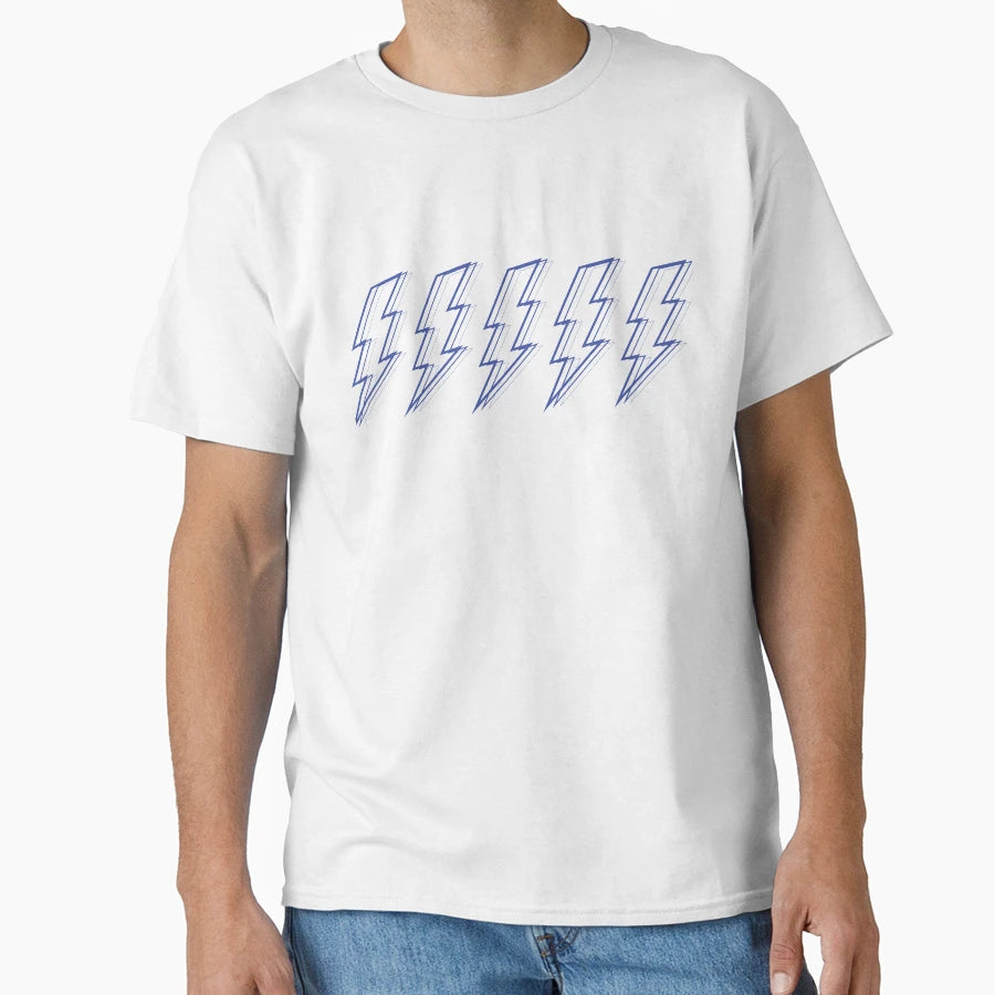 Blue Lightning Bolts T-Shirt - Custom Art Print Unisex - T-Shirt, Sweatshirt, Hoodie