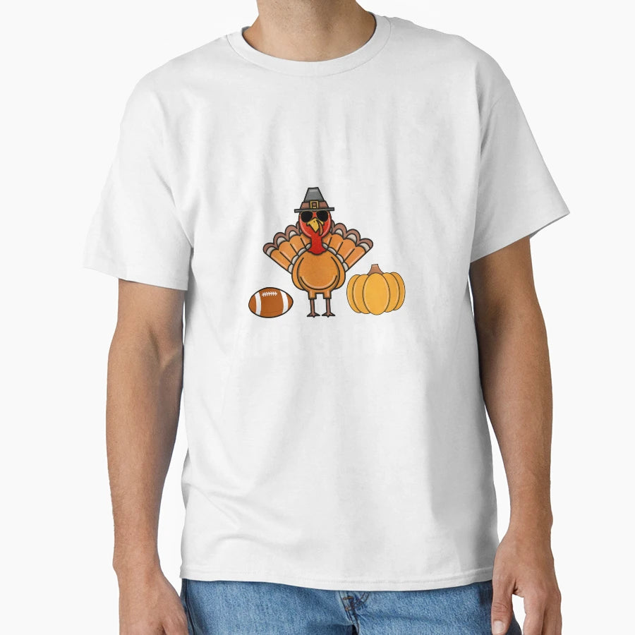 Turkey Touchdowns Thanksgiving Turkey T-Shirt - Graphic Print for Adults - T-Shirt, Sweatshirt, Hoodie