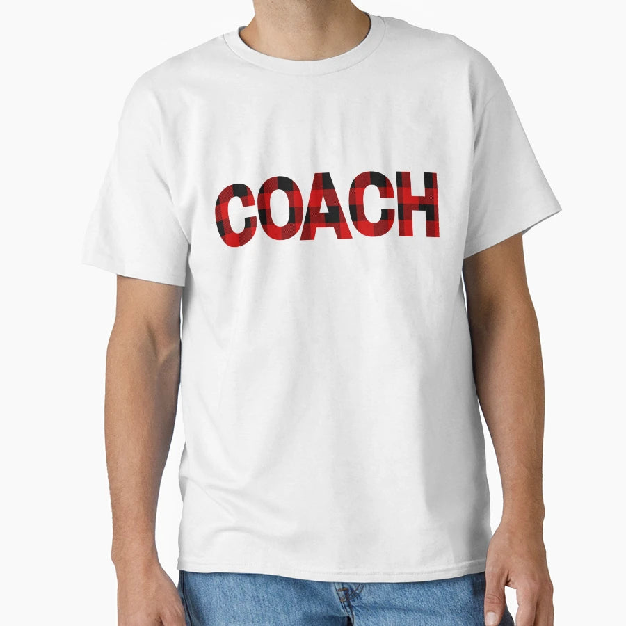 Coach Buffalo Plaid Pattern T-Shirt - Custom Art Print Unisex - T-Shirt, Sweatshirt, Hoodie