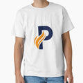 Illustration Letter P Flaming Fire T-Shirt - Fun Novelty Design for Adults - T-Shirt, Sweatshirt, Hoodie