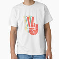 Peace Love 60S 70S Hippie Distressed T-Shirt - Fun Novelty Design Men Women - T-Shirt, Sweatshirt, Hoodie