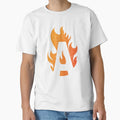 Letter Burning Flames Fire T-Shirt - Novelty Apparel for Adults - T-Shirt, Sweatshirt, Hoodie