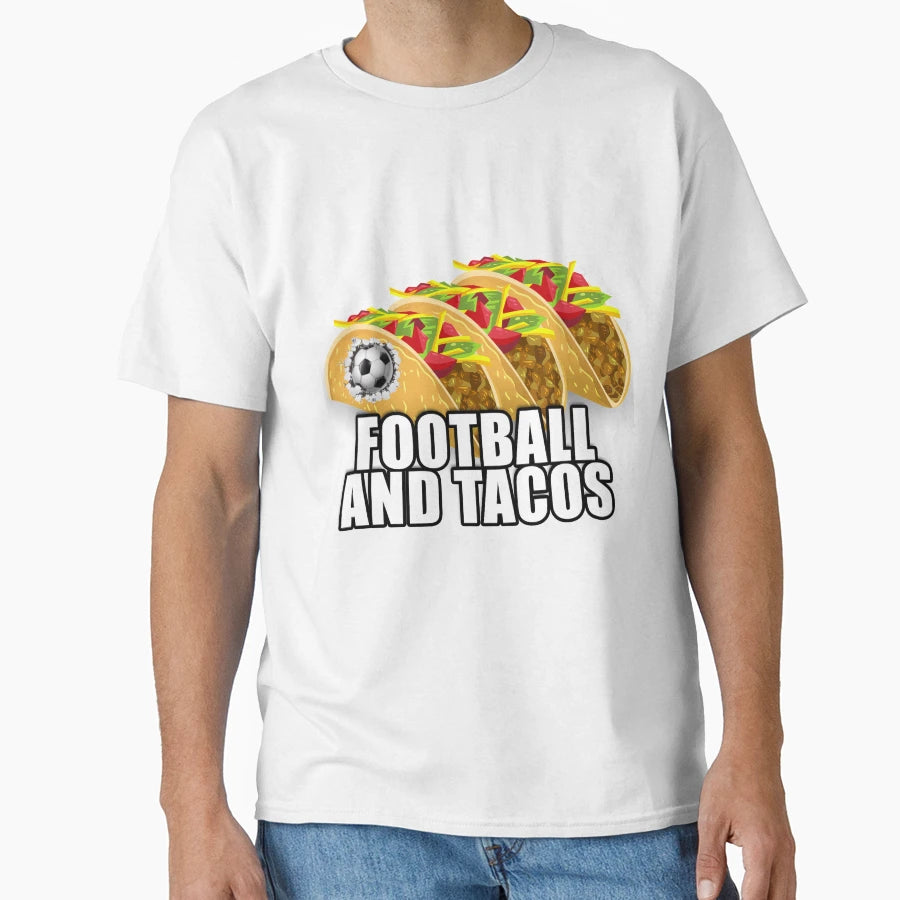 Football And Tacos T-Shirt - Fun Novelty Design for Adults - T-Shirt, Sweatshirt, Hoodie