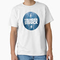 Thunderstruck Logo Old Skool Blue T-Shirt - Minimalist Print Unisex - T-Shirt, Sweatshirt, Hoodie