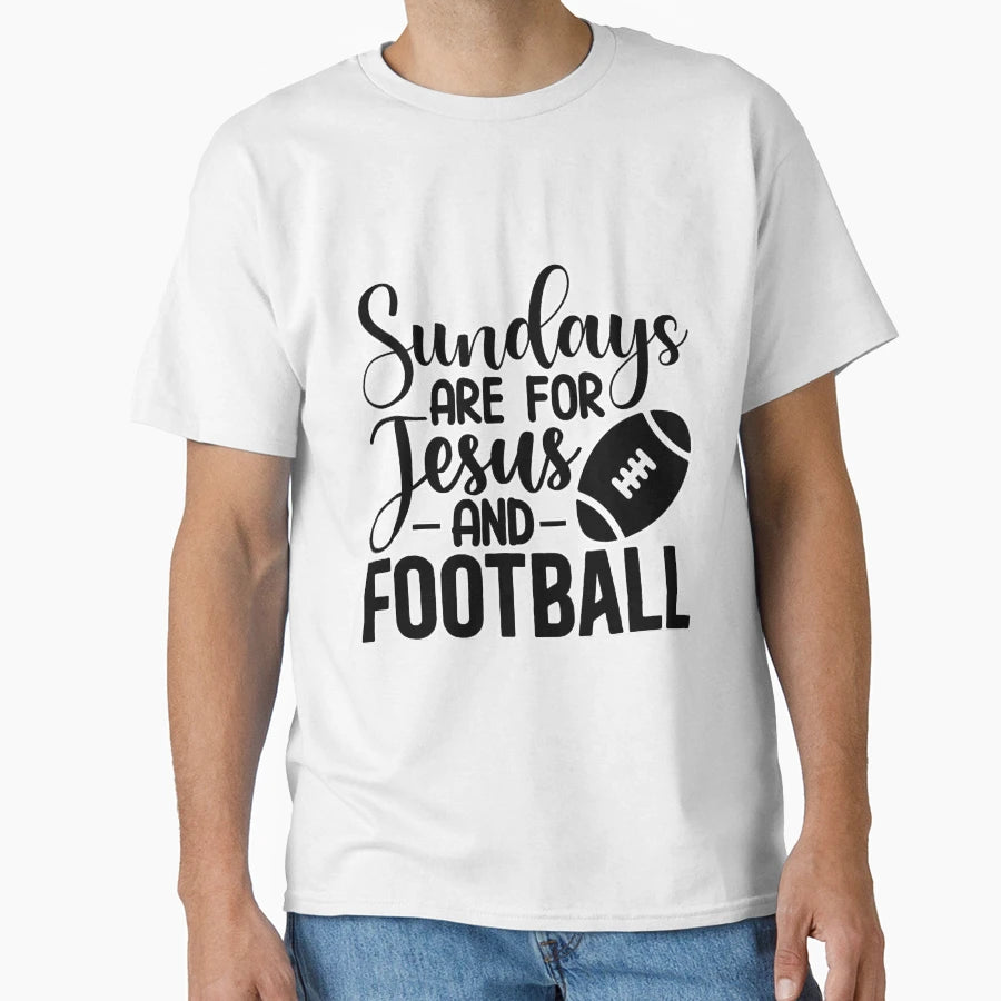 Sundays Are Jesus Football Football T-Shirt - Minimalist Print Unisex - T-Shirt, Sweatshirt, Hoodie
