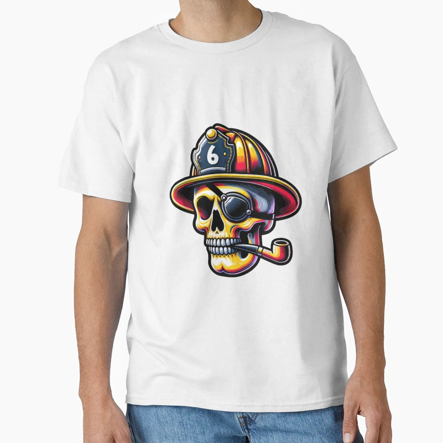 Bravest Battalion Firefighter Skull T-Shirt - Unique Graphic for Adults - T-Shirt, Sweatshirt, Hoodie