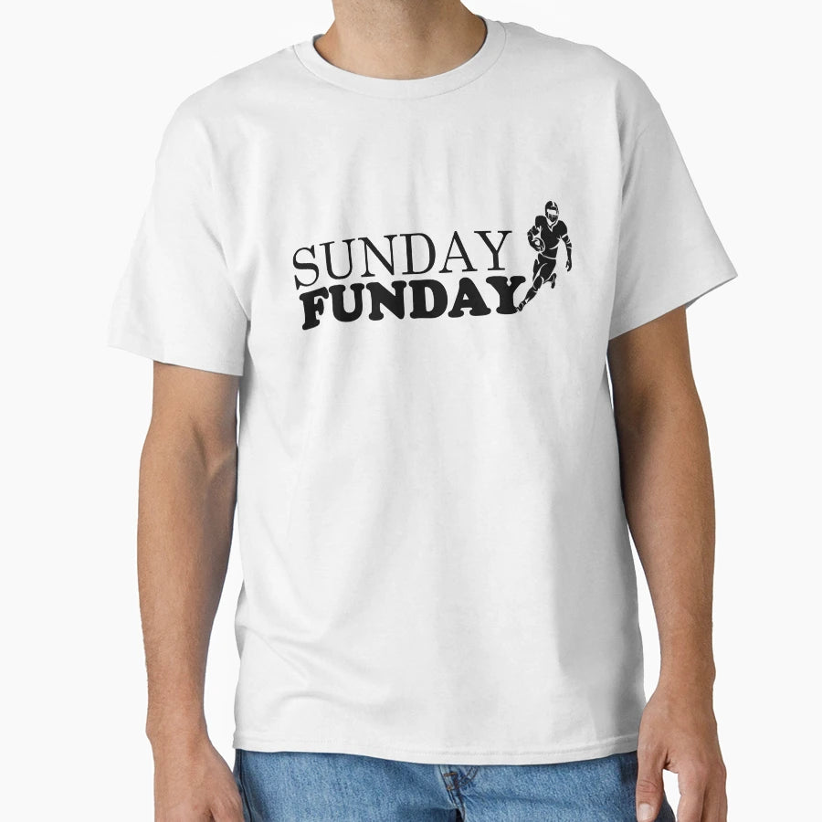 Sunday Funday Football Sport Short T-Shirt - Fun Novelty Design Men Women - T-Shirt, Sweatshirt, Hoodie