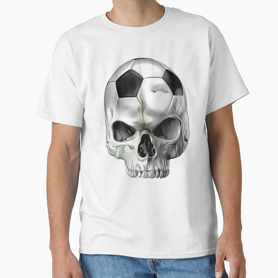 Football Skull T-Shirt - Minimalist Print Unisex - T-Shirt, Sweatshirt, Hoodie