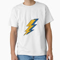 Jwu Blue And Yellow Lightning T-Shirt - Trendy Graphic for Adults - T-Shirt, Sweatshirt, Hoodie