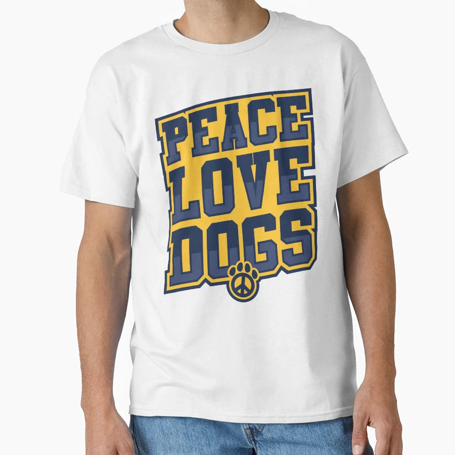 Peace Love Dogs T-Shirt - Novelty Apparel for Adults - T-Shirt, Sweatshirt, Hoodie