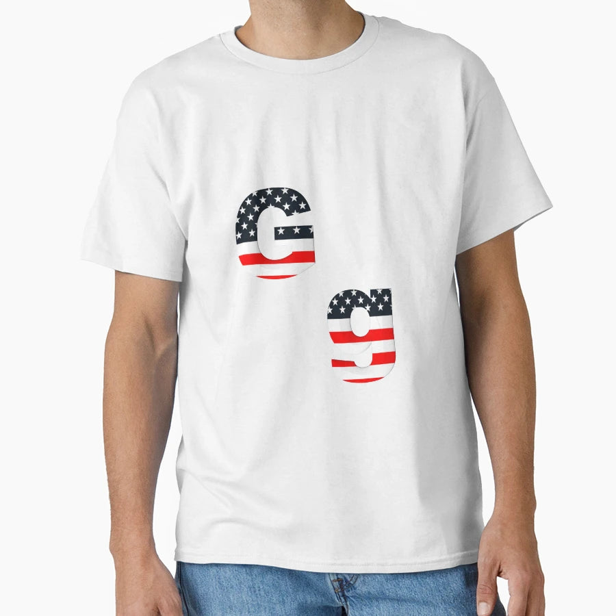 Alphabet Usa G T-Shirt - Novelty Apparel Unisex - T-Shirt, Sweatshirt, Hoodie