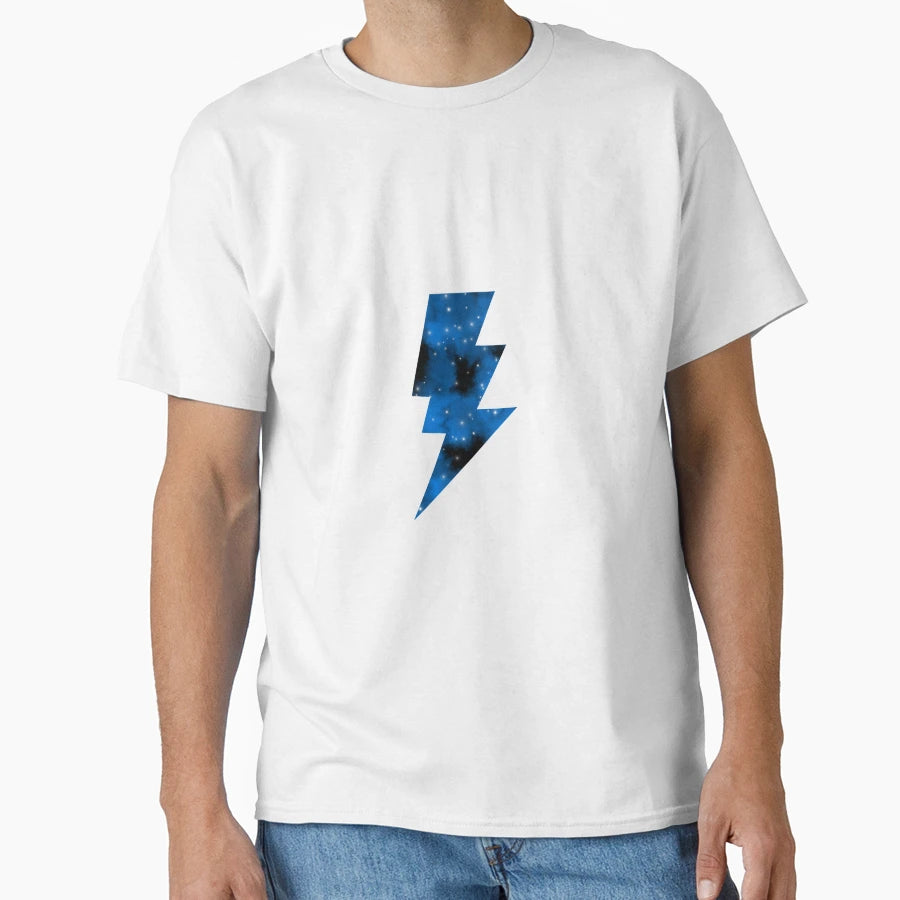 Blue Galaxy Lightning Bolt T-Shirt - Streetwear Style Men Women - T-Shirt, Sweatshirt, Hoodie