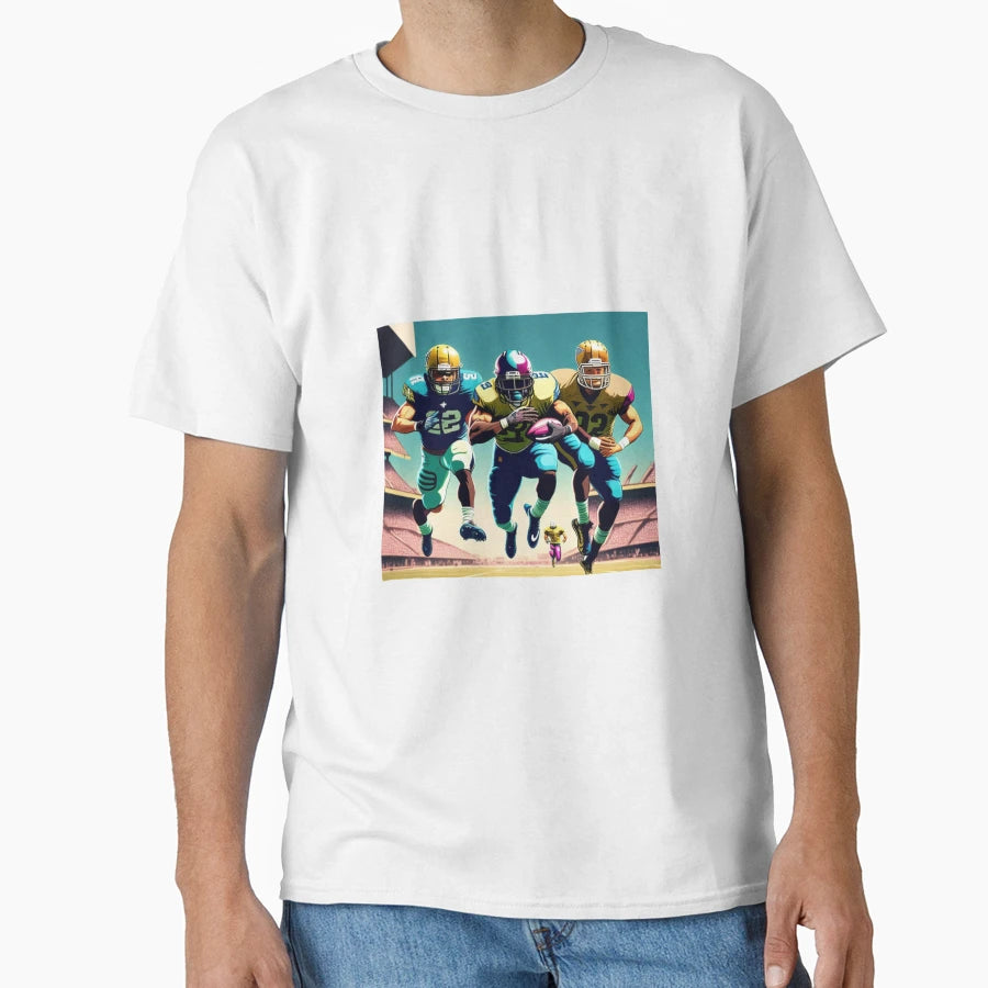 American Football Players Offensive T-Shirt - Custom Art Print Unisex - T-Shirt, Sweatshirt, Hoodie