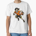 Skeleton Football Player Holding Ball T-Shirt - Custom Art Print for Adults - T-Shirt, Sweatshirt, Hoodie