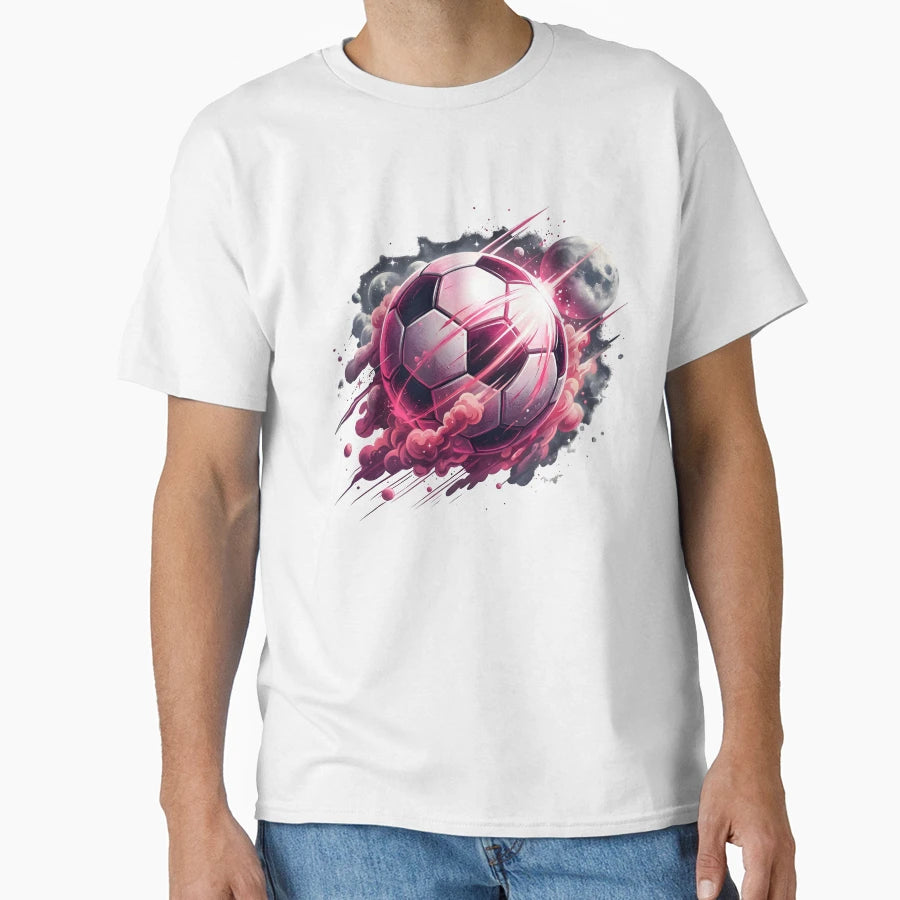 Football Space Galactic Soccer Ball T-Shirt - Unique Graphic for Adults - T-Shirt, Sweatshirt, Hoodie