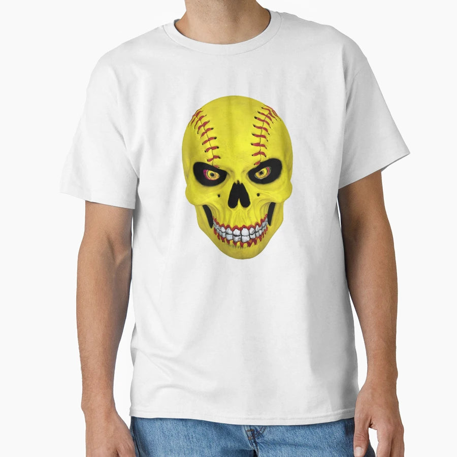 Softball Skeleton Softball Skull T-Shirt - Streetwear Style Unisex - T-Shirt, Sweatshirt, Hoodie