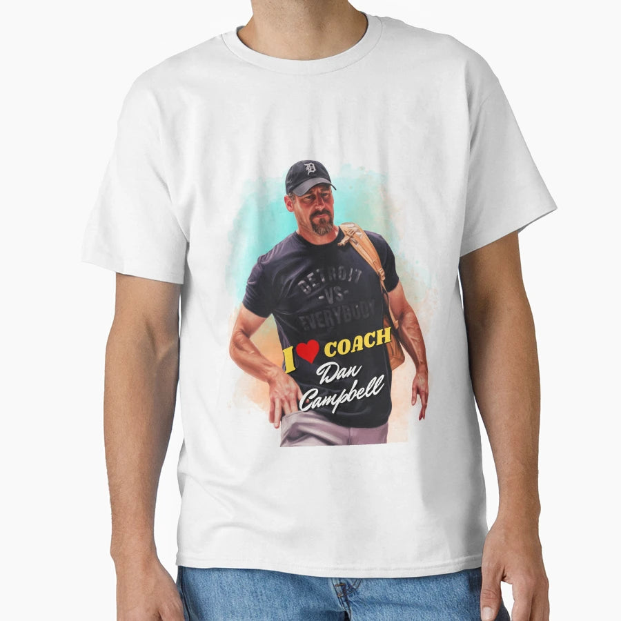 Dan Campbell Painted Effect And T-Shirt - Trendy Graphic Men Women - T-Shirt, Sweatshirt, Hoodie