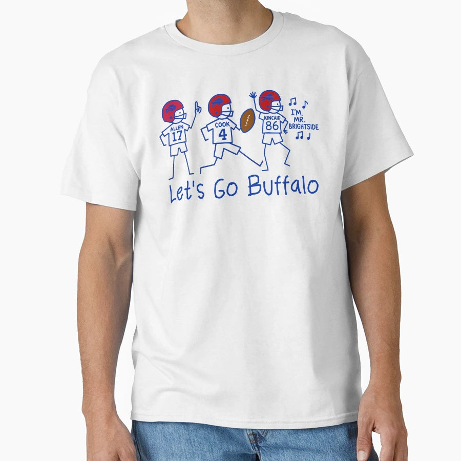 Lets Go Buffallo Fottball Fan Distiny T-Shirt - Custom Art Print Men Women - T-Shirt, Sweatshirt, Hoodie