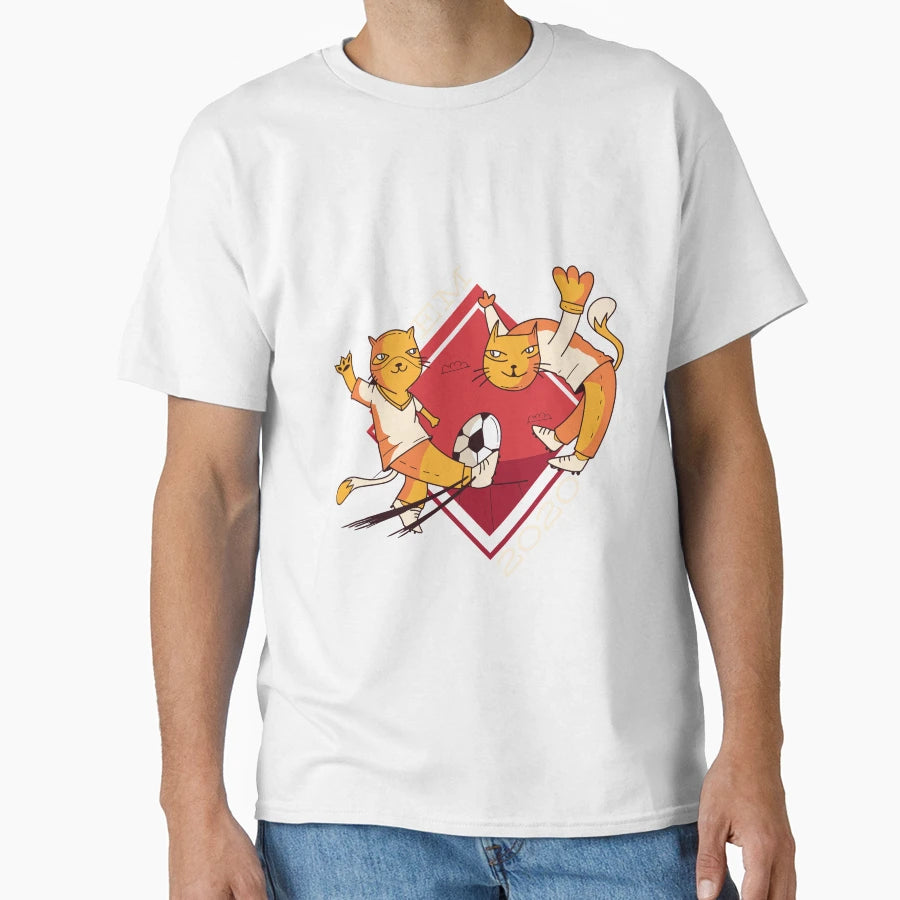 Cats Soccer European Championship Em T-Shirt - Novelty Apparel Unisex - T-Shirt, Sweatshirt, Hoodie