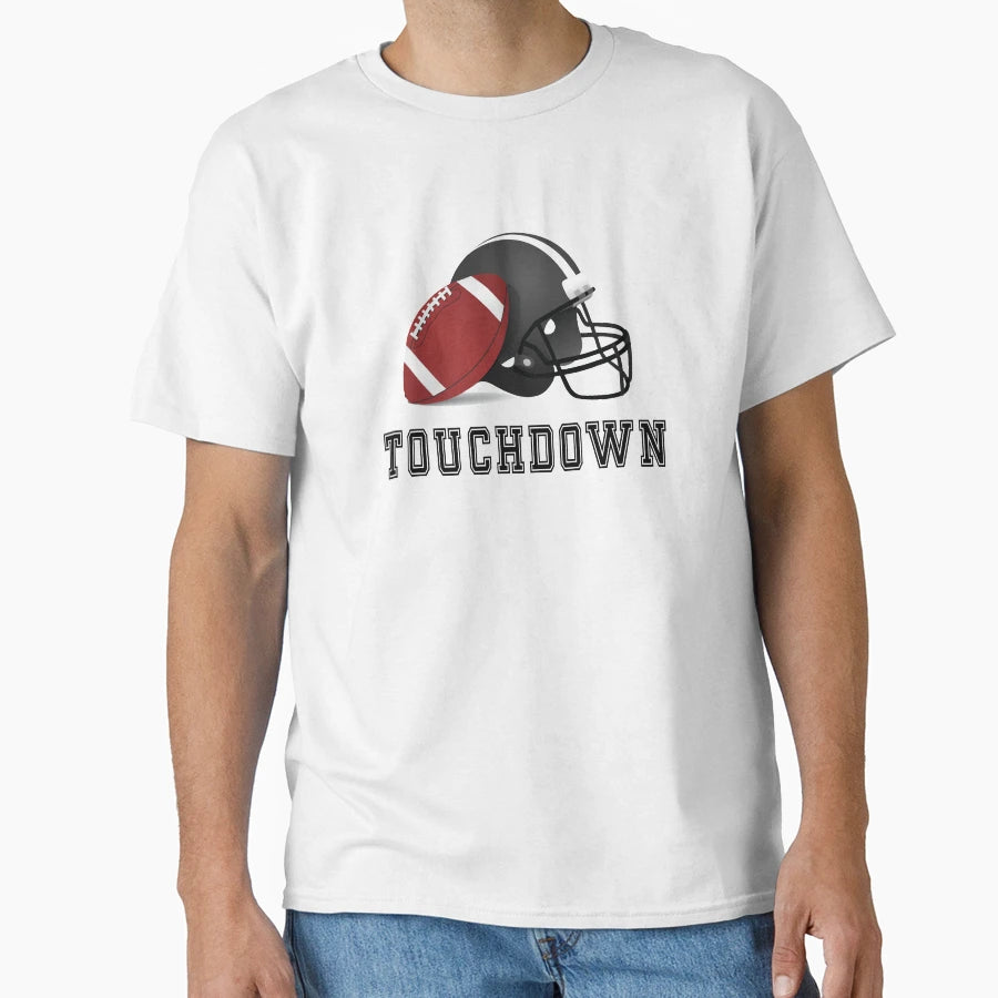 Touchdown Football Football Helmet T-Shirt - Minimalist Print Unisex - T-Shirt, Sweatshirt, Hoodie