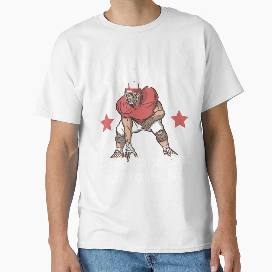 Lineman American Football Player T-Shirt - Custom Art Print Men Women - T-Shirt, Sweatshirt, Hoodie