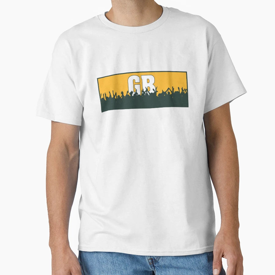 Cheering Green Bay Gb T-Shirt - Novelty Apparel for Adults - T-Shirt, Sweatshirt, Hoodie